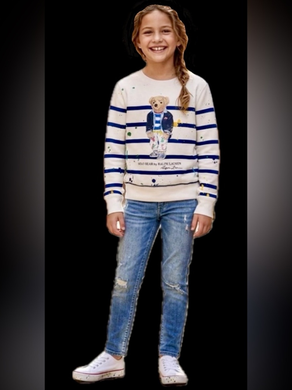 🐻  Girls size 8/10 - Polo by Ralph Lauren Crew Neck Top - Picture 2 of 6